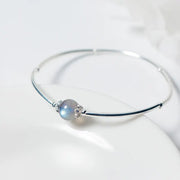 Bracelet Éclatant avec Pierre de Lune - Collection "Perle d'Océan" | Bijoux Chakra