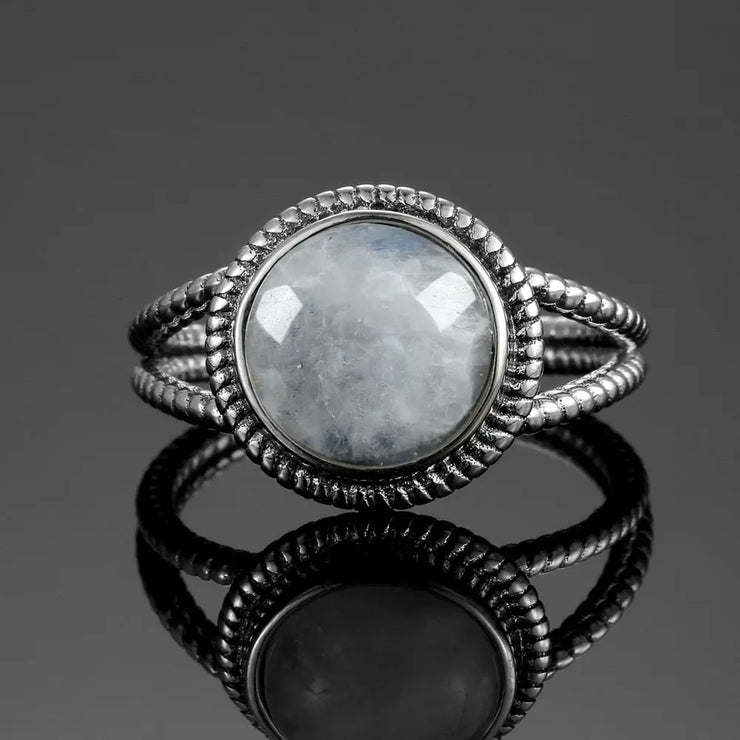 Bague en Argent avec Pierre de Lune "Éternelle Sérénité" | Bijoux Chakra