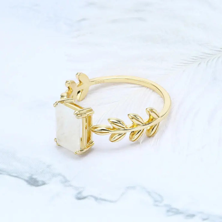 Bague Éblouissante en Pierre de Lune ''Azur Infini'' | Bijoux Chakra