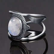 Bague élégante en argent ornée de Pierre de Lune "Espoir" | Bijoux Chakra