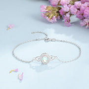 Bracelet en Argent Étincelant avec Pierre de Lune "Malicieuse" | Bijoux Chakra
