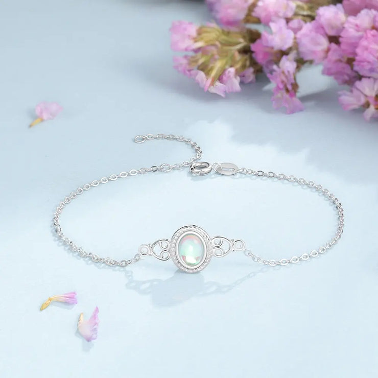 Bracelet en Argent Étincelant avec Pierre de Lune "Malicieuse" | Bijoux Chakra