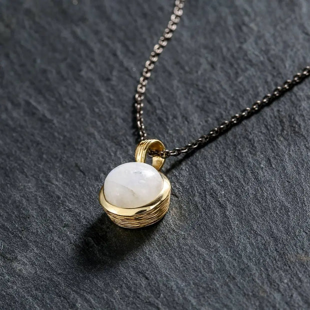 Pendentif Éclat de Lune "Perle d'Océan" | Bijoux Chakra