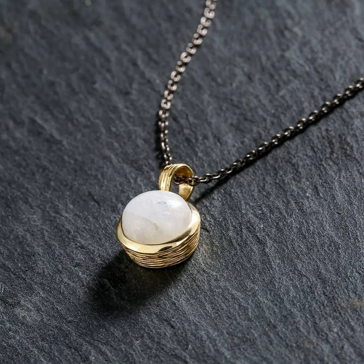 Pendentif Éclat de Lune "Perle d'Océan" | Bijoux Chakra