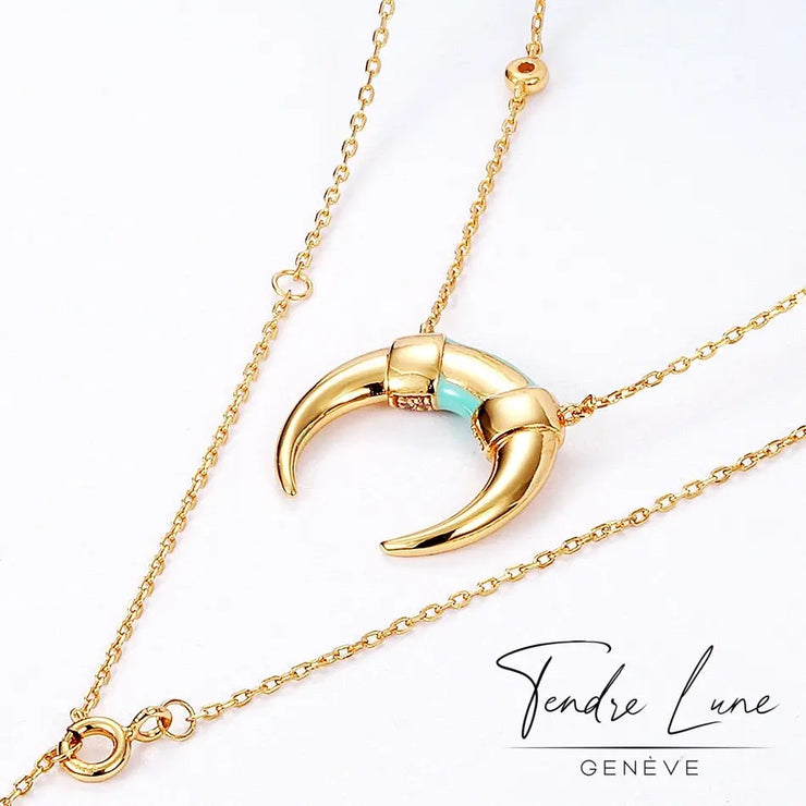 Collier Lunaire "Élégance Turquoise" | Bijoux Chakra
