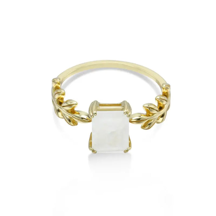 Bague Éblouissante en Pierre de Lune ''Azur Infini'' | Bijoux Chakra