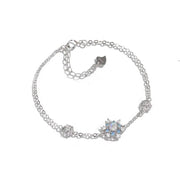 Bracelet Sérénité en Pierre de Lune "Fleurs de Paix" | Bijoux Chakra