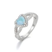 Bague de Fiançailles Aigue Marine - Éclat du Cœur des Flots | Bijoux Chakra