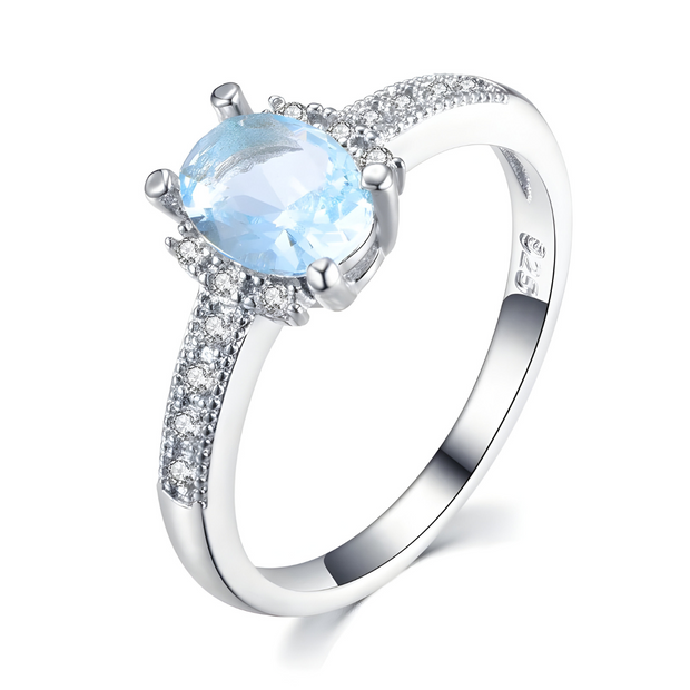 Bague Éblouissante Aigue-Marine et Diamant - Ballet Aquatique | Bijoux Chakra