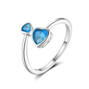 Bague Aigue Marine Contemporaine - Perle de Rosée | Bijoux Chakra