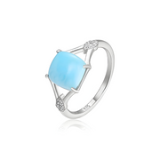 Bague Éblouissante en Aigue Marine Bleue - Harmonie Océane | Bijoux Chakra