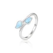 Bague Cocktail Éblouissante en Aigue-Marine - Vague Marine | Bijoux Chakra