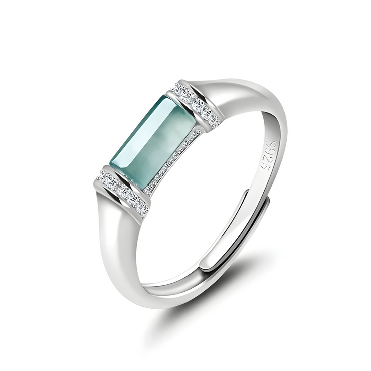 Bague en Argent avec Amazonite - Harmonie Verte Éblouissante | Bijoux Chakra
