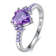 Bague Resplendissante en Améthyste Carrée - Lumière d'Aube | Bijoux Chakra