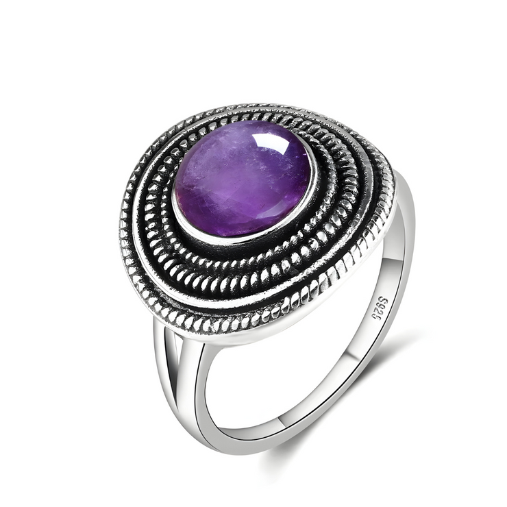 Bague Vintage envoûtante - Améthyste en Cristal Violet | Bijoux Chakra