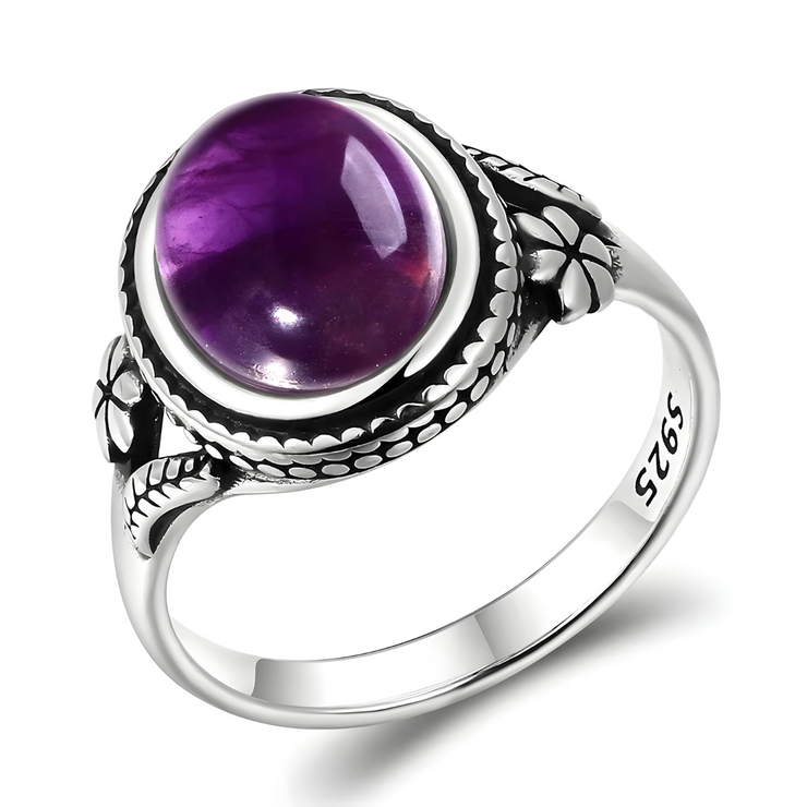 Bague Améthyste Ethnique - Éclat Violet Rêvé | Bijoux Chakra