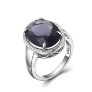 Bague Éclatante en Améthyste - Prisme Violet Cristallin | Bijoux Chakra