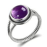 Bague d'Améthyste Authentique - Éclat Violet Éternel | Bijoux Chakra