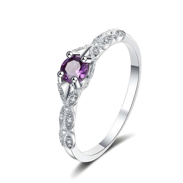 Bague Éclatante en Améthyste et Argent 925 - Joyau de Lavande | Bijoux Chakra