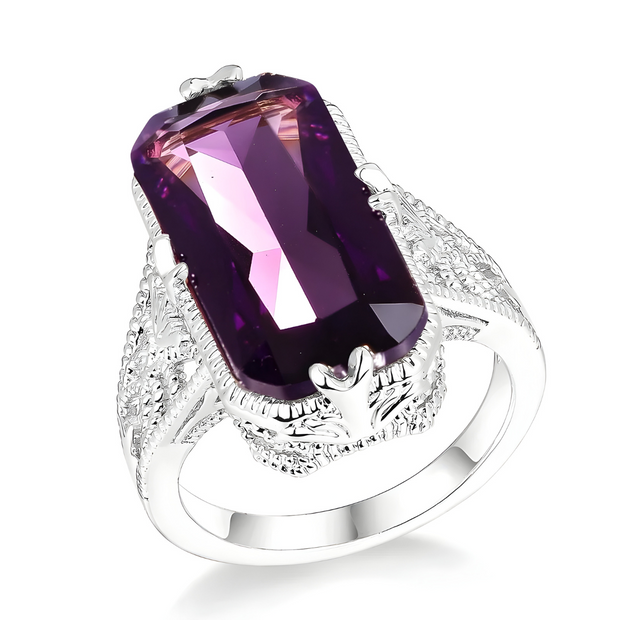 Superbe Bague en Améthyste - Gemme de Clarté Violette Éblouissante | Bijoux Chakra