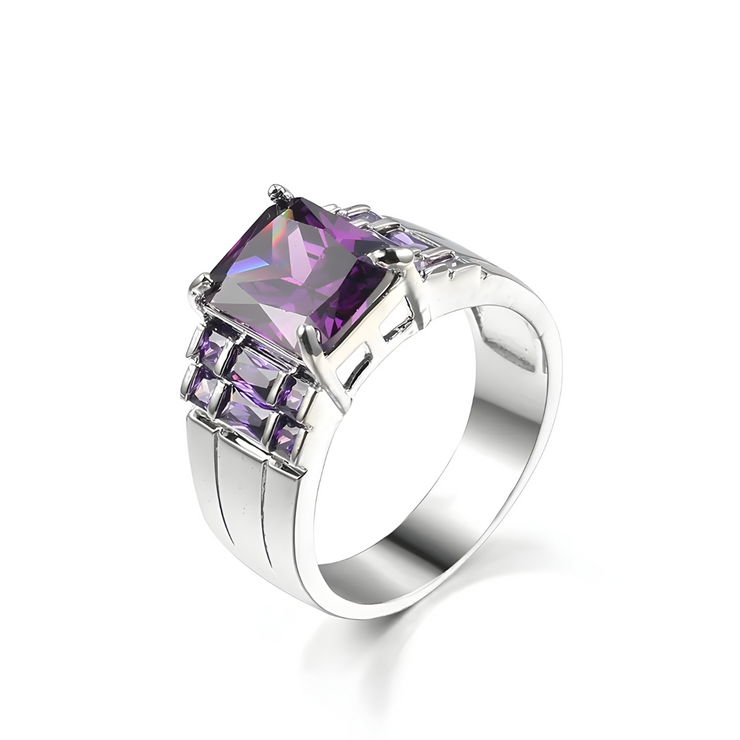 Bague Cabochon en Améthyste - Éclat Violet Charmeur | Bijoux Chakra
