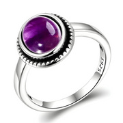 Splendide Bague en Améthyste Rectangulaire - Éclat de Mauve | Bijoux Chakra