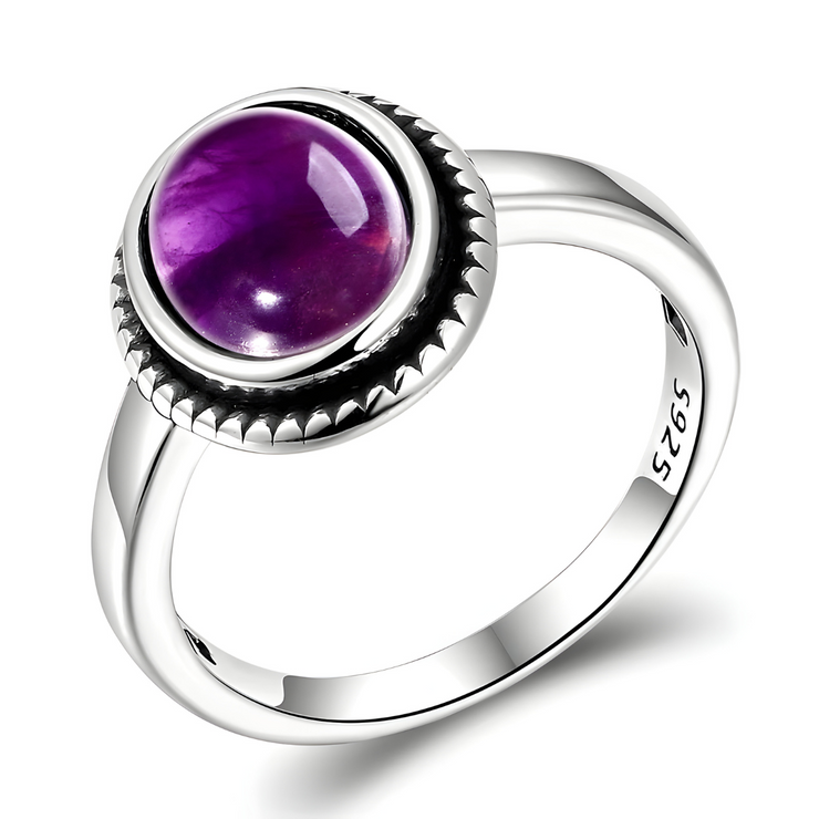 Splendide Bague en Améthyste Rectangulaire - Éclat de Mauve | Bijoux Chakra