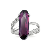 Bague Améthyste Contemporaine - Éclat Velours Pourpre | Bijoux Chakra