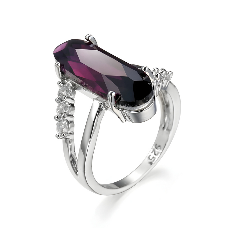 Bague Améthyste Contemporaine - Éclat Velours Pourpre | Bijoux Chakra