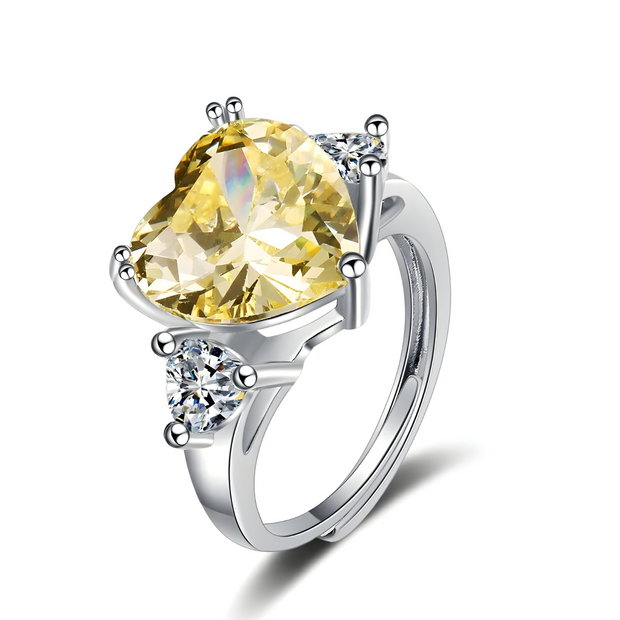 Bague en Argent avec Citrine Éclatante - Bijou de Soleil | Bijoux Chakra
