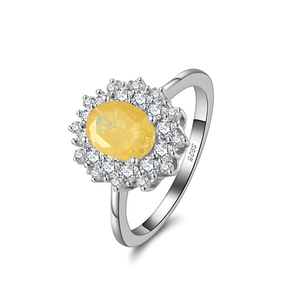 Bague Éclatante en Pierre de Citrine - Rayonnement de Vie | Bijoux Chakra