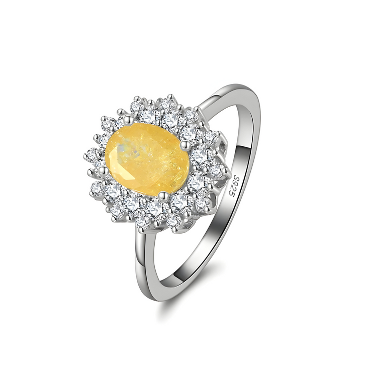 Bague Éclatante en Pierre de Citrine - Rayonnement de Vie | Bijoux Chakra