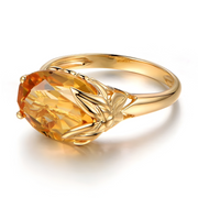 Anneau en Or avec Citrine - Douceur Éternelle | Bijoux Chakra