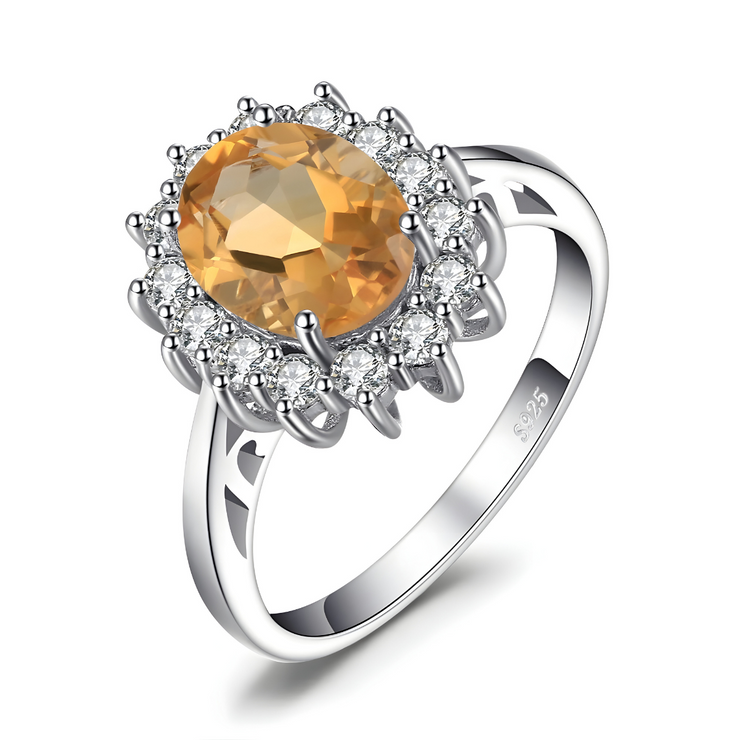 Bague en Argent avec Citrine - Éclat Ensoleillé Doux | Bijoux Chakra
