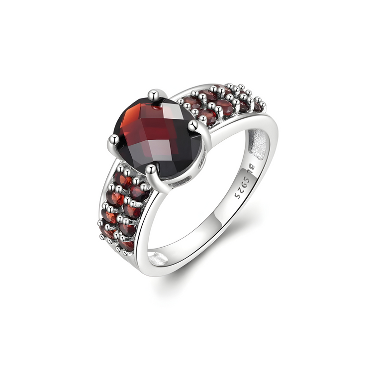 Bague Grenat Prague - Éclat Étoile Rubis | Bijoux Chakra