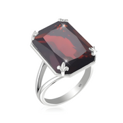 Élégante Bague Grenat Pourpre | Bijoux Chakra
