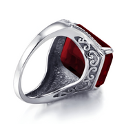 Bague Vintage au Grenat - Éclat de Rubis | Bijoux Chakra