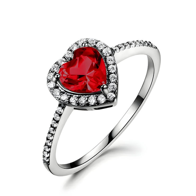Bague Éclatante en Argent avec Grenat - Splendeur Impériale | Bijoux Chakra