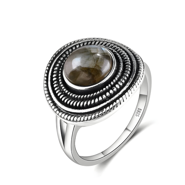 Bague Éclatante en Labradorite - Canyon Céleste | Bijoux Chakra