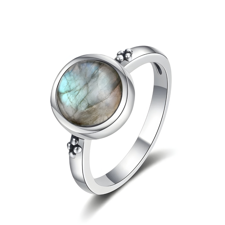 Bague en Argent avec Labradorite - Éclat Arctique | Bijoux Chakra