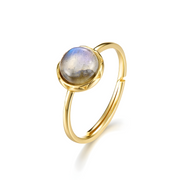 Bague Éclatante en Or avec Labradorite - Ombre Radieuse | Bijoux Chakra