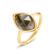 Élégante Bague en Or avec Labradorite - Prisme Enchanté | Bijoux Chakra