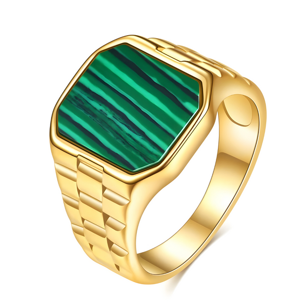 Bague Malachite - Éclat Émeraude Forestier | Bijoux Chakra