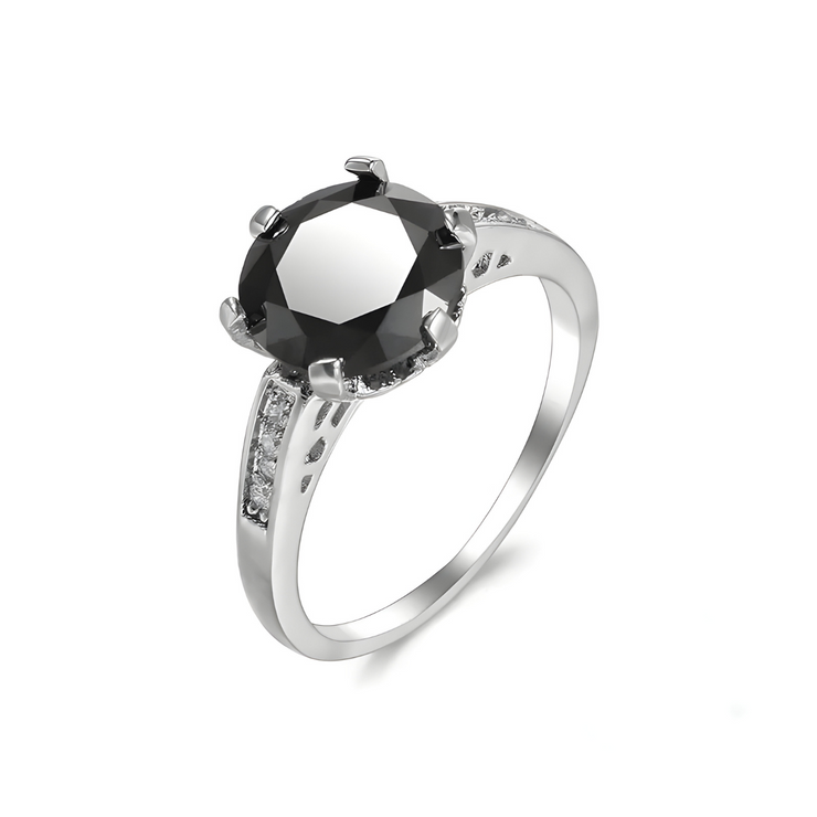 Éclatante Bague en Obsidienne Noire | Bijoux Chakra