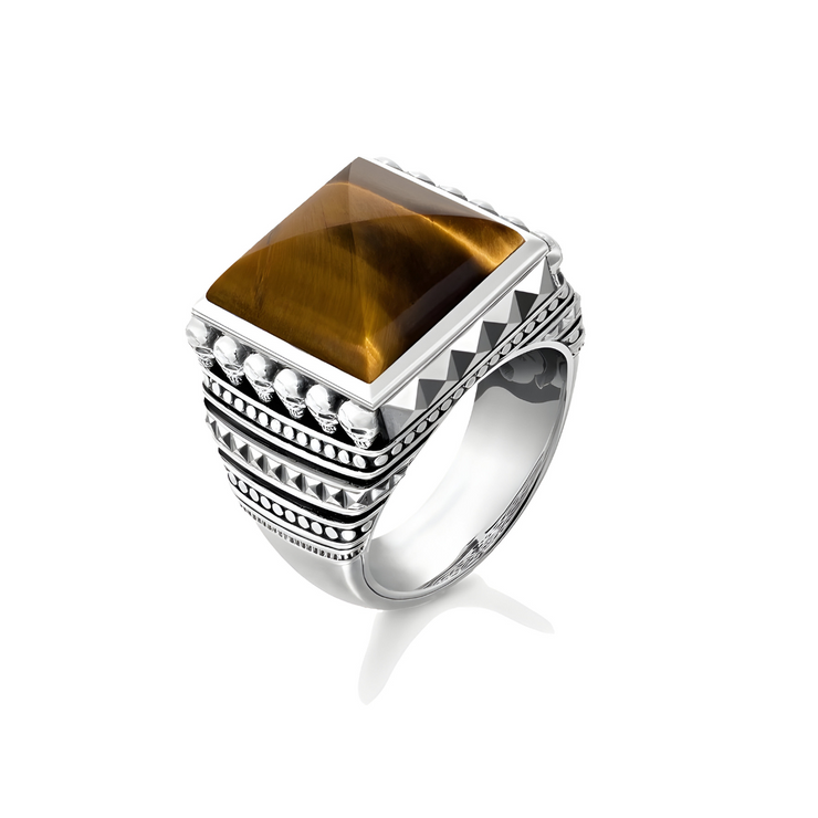 Bague Oeil de Tigre - Éclat Doré du Soleil | Bijoux Chakra