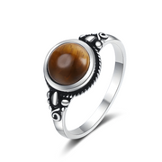 Bague Oeil de Tigre - Pierre Scintillante | Bijoux Chakra