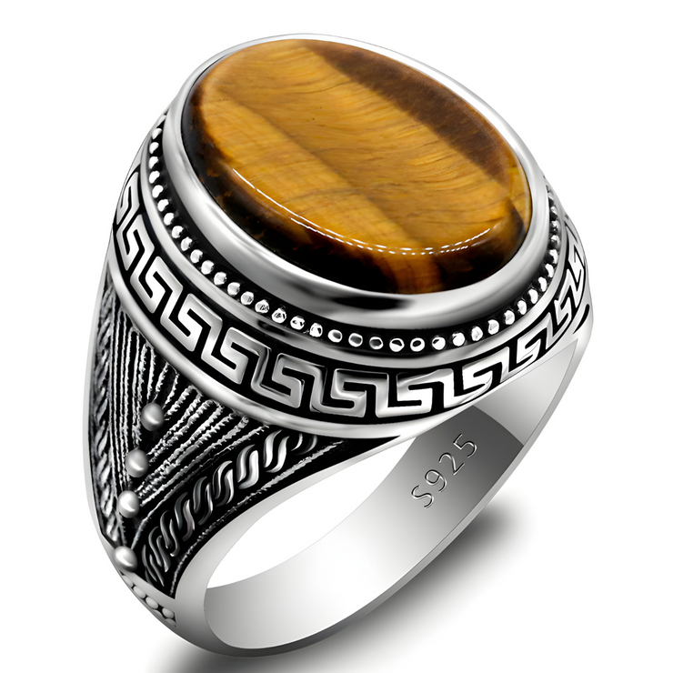 Envoûtante Bague Œil de Tigre - Charme Fauviste | Bijoux Chakra