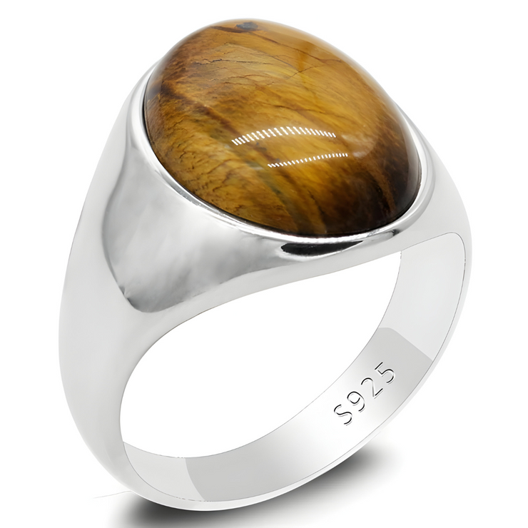 Bague Éblouissante Oeil de Tigre - Ombre de Feu | Bijoux Chakra