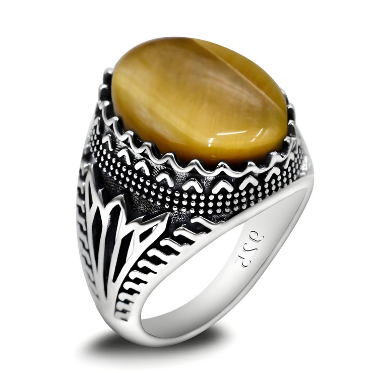 Bague Prisme Sauvage en Oeil de Tigre | Bijoux Chakra