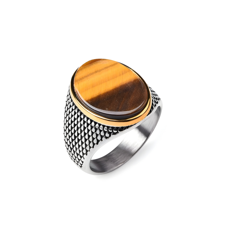 Bague Oeil de Tigre - Éclat de l'Horizon | Bijoux Chakra
